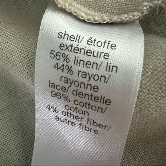Maurices Linen Blend Vert, Cream/Tab with ivory lace women’s Sz M NEW 🏷 - Picture 10 of 13